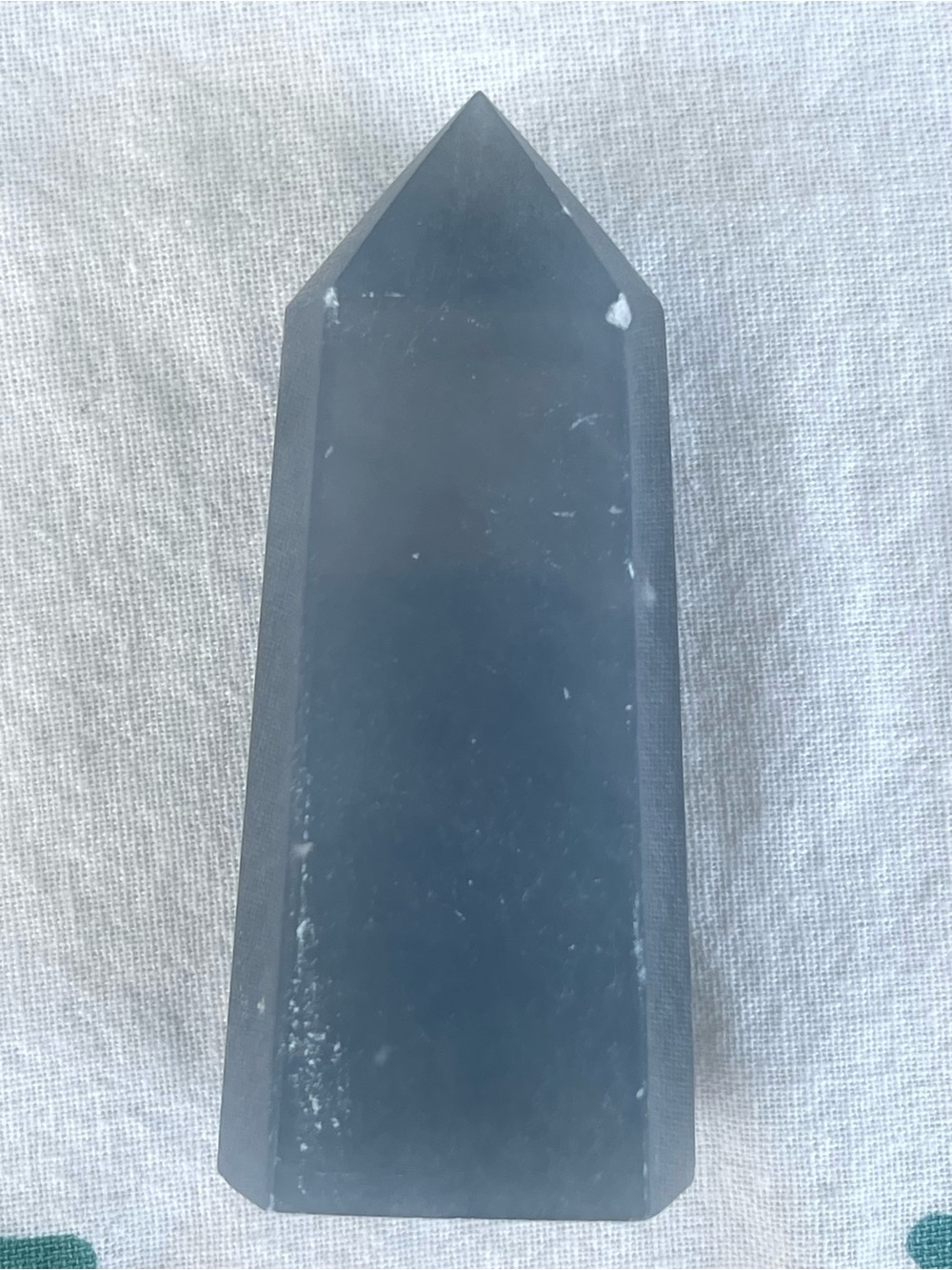 Blue Anhydrite Crystal Point Tower - Picture 2 of 3